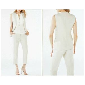 BCBGMaxazria Eddie Professional Vest Cream Sz. S